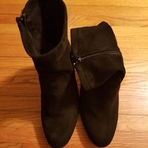 Black Bamboo Heeled Boots